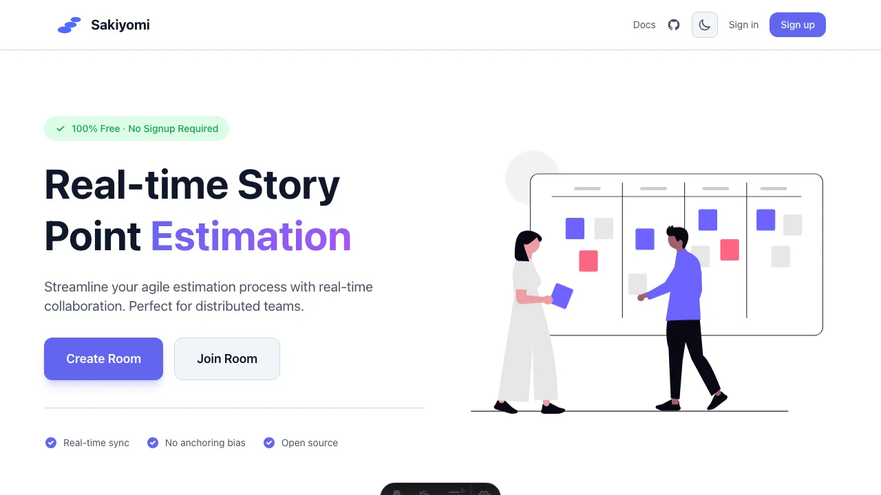 Storypoint Estimate Homepage